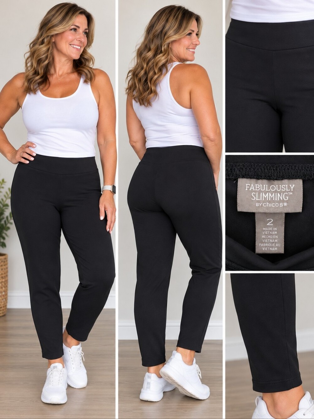 Chico’s Fabulously Slimming Black Leggings – Size US 12